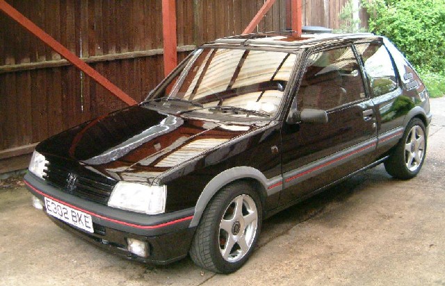 I used to have one of these Peugeot 205 19 GTI Flat out 230 Km h